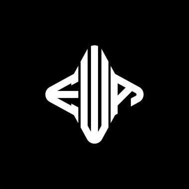 EWA harf logosu vektör grafikli yaratıcı tasarım