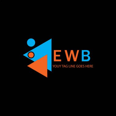 EWB harfi logosu vektör grafikli yaratıcı tasarım