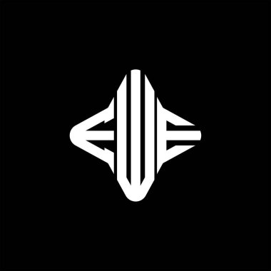 EWE harf logosu, vektör grafikli yaratıcı tasarım