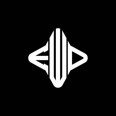 EWD harf logosu vektör grafikli yaratıcı tasarım