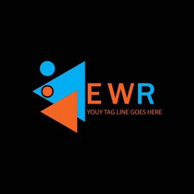 EWR harfi logosu vektör grafikli yaratıcı tasarım