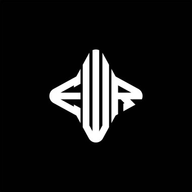 EWR harfi logosu vektör grafikli yaratıcı tasarım