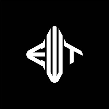 EWT harf logosu vektör grafikli yaratıcı tasarım