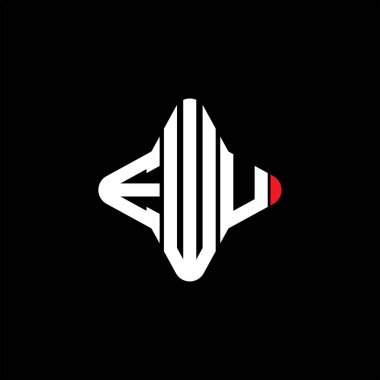 EWU harf logosu vektör grafikli yaratıcı tasarım