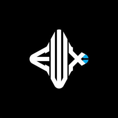 Vektör grafikli EWX harf logosu yaratıcı tasarımı