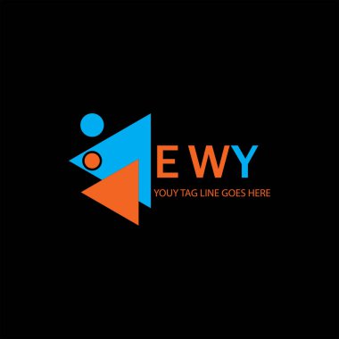 EWY harf logosu vektör grafikli yaratıcı tasarım
