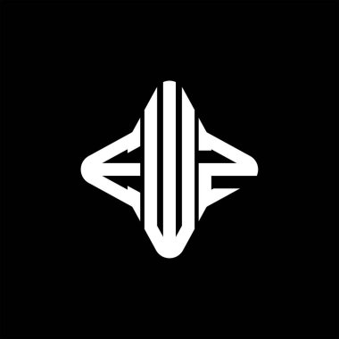 EWZ harf logosu vektör grafikli yaratıcı tasarım