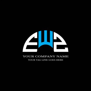 EWZ harf logosu vektör grafikli yaratıcı tasarım