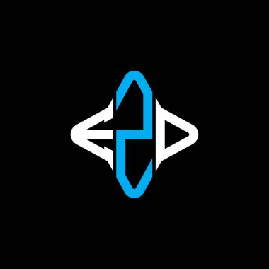 Vektör grafikli EZD harf logosu yaratıcı tasarımı