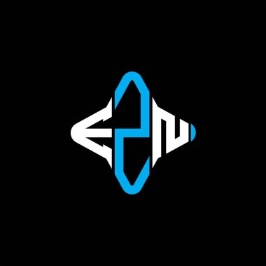 Vektör grafikli EZN harf logosu yaratıcı tasarımı