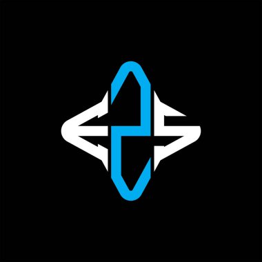 Vektör grafikli EZS harf logosu yaratıcı tasarımı