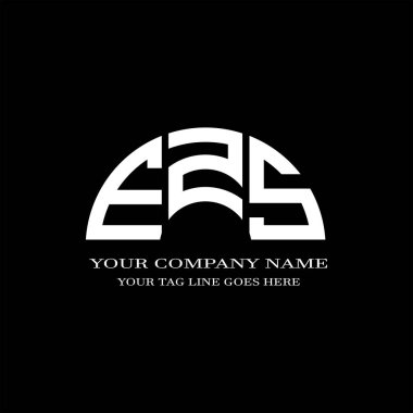 Vektör grafikli EZS harf logosu yaratıcı tasarımı