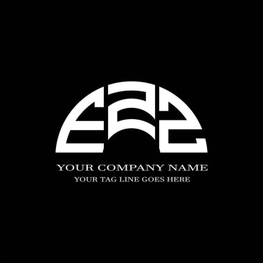 Vektör grafikli EZZ harf logosu yaratıcı tasarımı