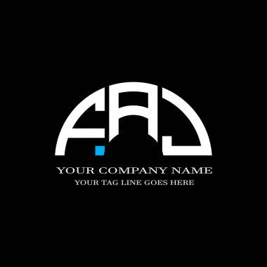 FAJ harf logosu vektör grafikli yaratıcı tasarım