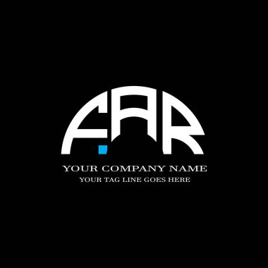 Vektör grafikli FAR harf logosu yaratıcı tasarımı