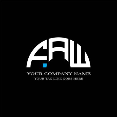 FAW harf logosu vektör grafikli yaratıcı tasarım
