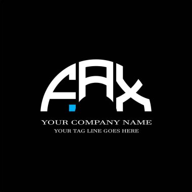 Faks harfi logosu vektör grafikli yaratıcı tasarım