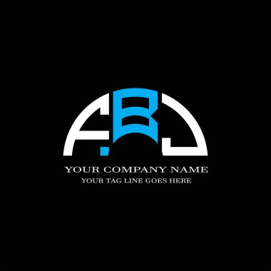 Vektör grafikli FBJ harf logosu yaratıcı tasarımı