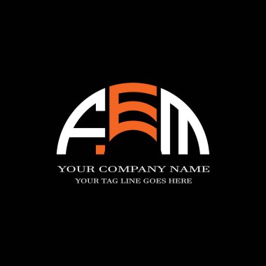 FEM harfi logosu vektör grafikli yaratıcı tasarım