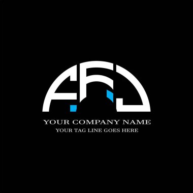 FFJ harf logosu vektör grafikli yaratıcı tasarım
