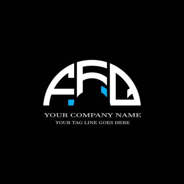 FFQ harfi logosu vektör grafikli yaratıcı tasarım