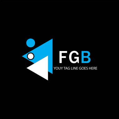 Vektör grafikli FGB harf logosu yaratıcı tasarımı