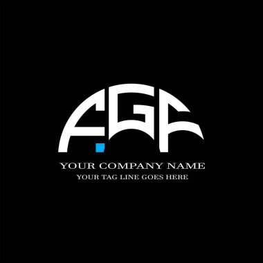 Vektör grafikli FGF harf logosu yaratıcı tasarımı