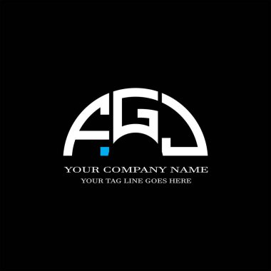 FGJ harf logosu vektör grafikli yaratıcı tasarım