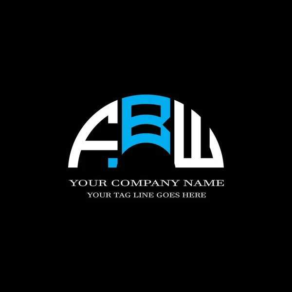 Fbw Lettre Logo Design Créatif Avec Graphique Vectoriel — Image vectorielle