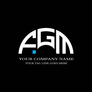 Vektör grafikli FGM harf logosu yaratıcı tasarımı