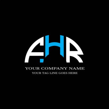 FHR harf logosu vektör grafikli yaratıcı tasarım