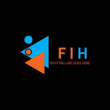 FIH harf logosu vektör grafikli yaratıcı tasarım