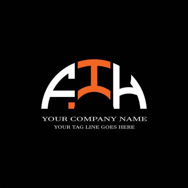 FIH harf logosu vektör grafikli yaratıcı tasarım