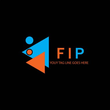 FIP harf logosu vektör grafikli yaratıcı tasarım