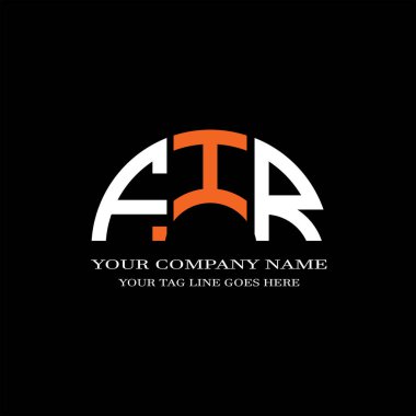 FIR harf logosu vektör grafikli yaratıcı tasarım