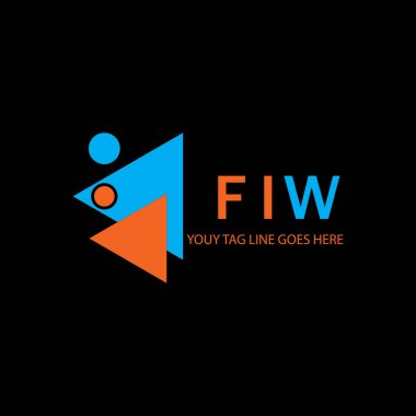 FIW harf logosu vektör grafikli yaratıcı tasarım