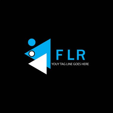 FLR harfi logosu vektör grafikli yaratıcı tasarım