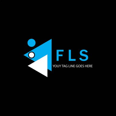 Vektör grafikli FLS harf logosu yaratıcı tasarımı