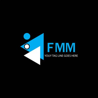 FMM harf logosu vektör grafikli yaratıcı tasarım