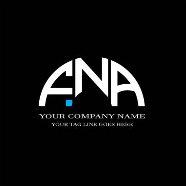 Vektör grafikli FNA harf logosu yaratıcı tasarımı