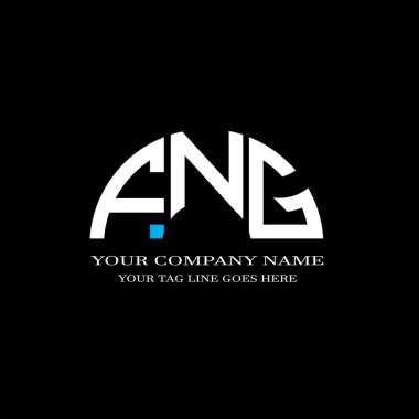 Vektör grafikli FNG harf logosu yaratıcı tasarımı