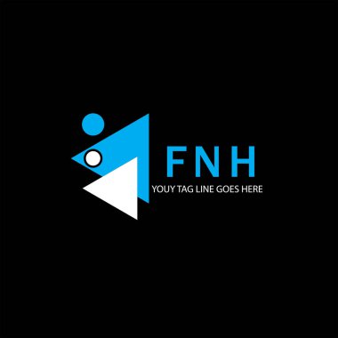 Vektör grafikli FNH harf logosu yaratıcı tasarımı