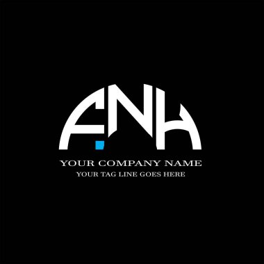 Vektör grafikli FNH harf logosu yaratıcı tasarımı