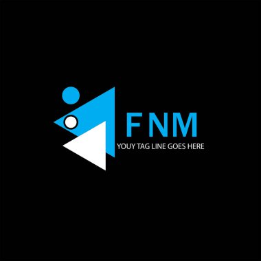 Vektör grafikli FNM harf logosu yaratıcı tasarımı