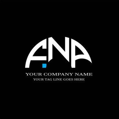 Vektör grafikli FNP harf logosu yaratıcı tasarımı