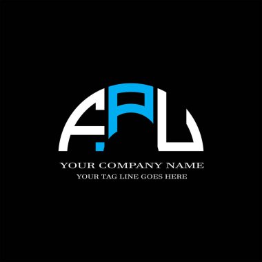 Vektör grafikli FPU harf logosu yaratıcı tasarımı