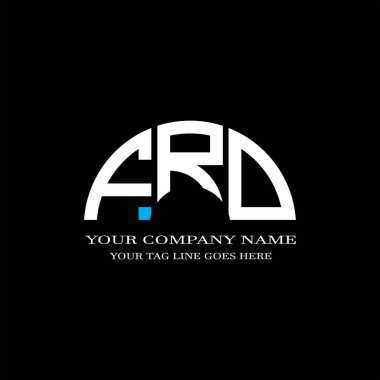 Vektör grafikli FRD harf logosu yaratıcı tasarımı