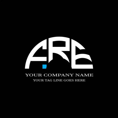Vektör grafikli FRE harf logosu yaratıcı tasarımı