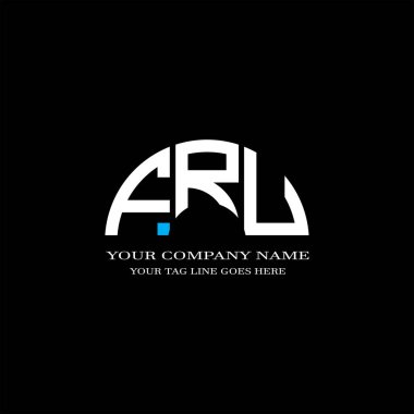 FRU harf logosu, vektör grafikli yaratıcı tasarım