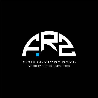 Vektör grafikli FRZ harf logosu yaratıcı tasarımı